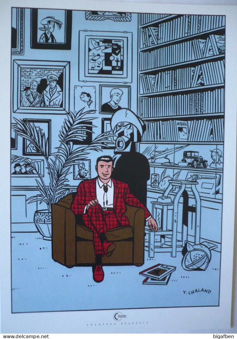 Yves CHALAND / Lot ExLibris + CP PASTICHE // CHAMPAKA // Rare & Collector +++ - Illustratori A - C