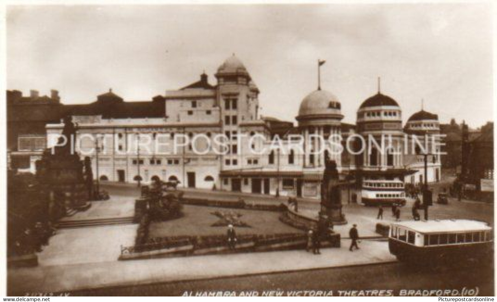 ALHAMBRA & NEW VICTORIA THEATRES BRADFORD OLD R/P POSTCARD YORKSHIRE - Bradford