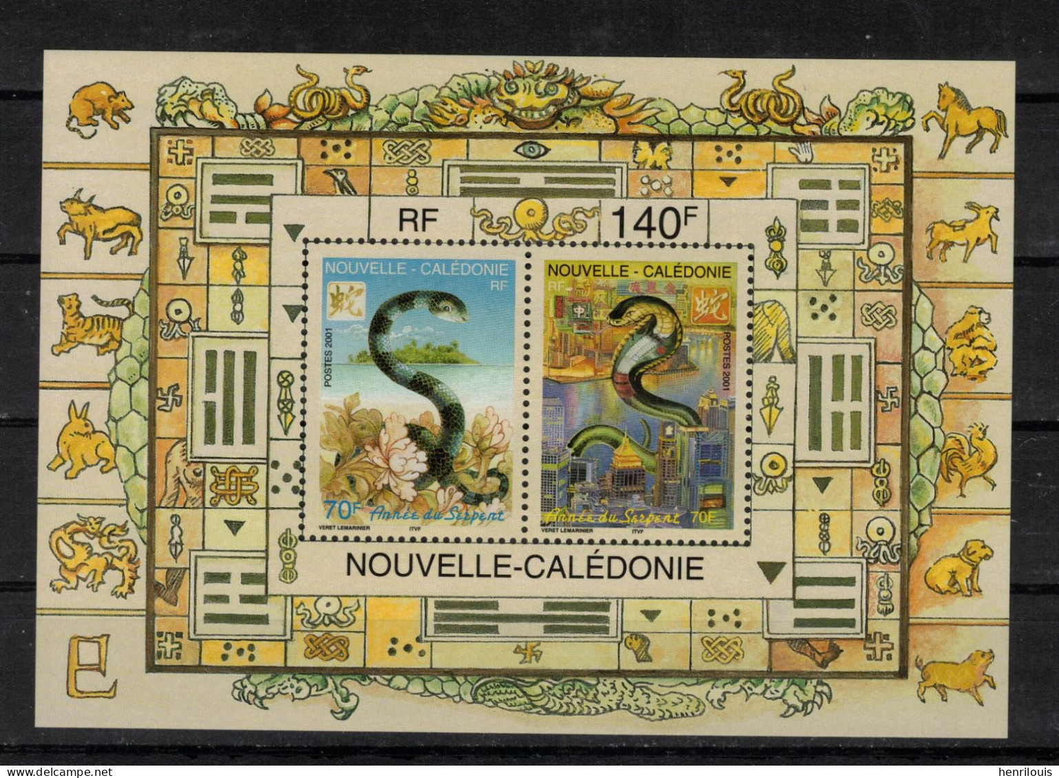 NOUVELLE CALEDONIE  Timbres Neufs ** De 2001  ( Ref 7374 ) Animaux -reptiles - Blocks & Sheetlets