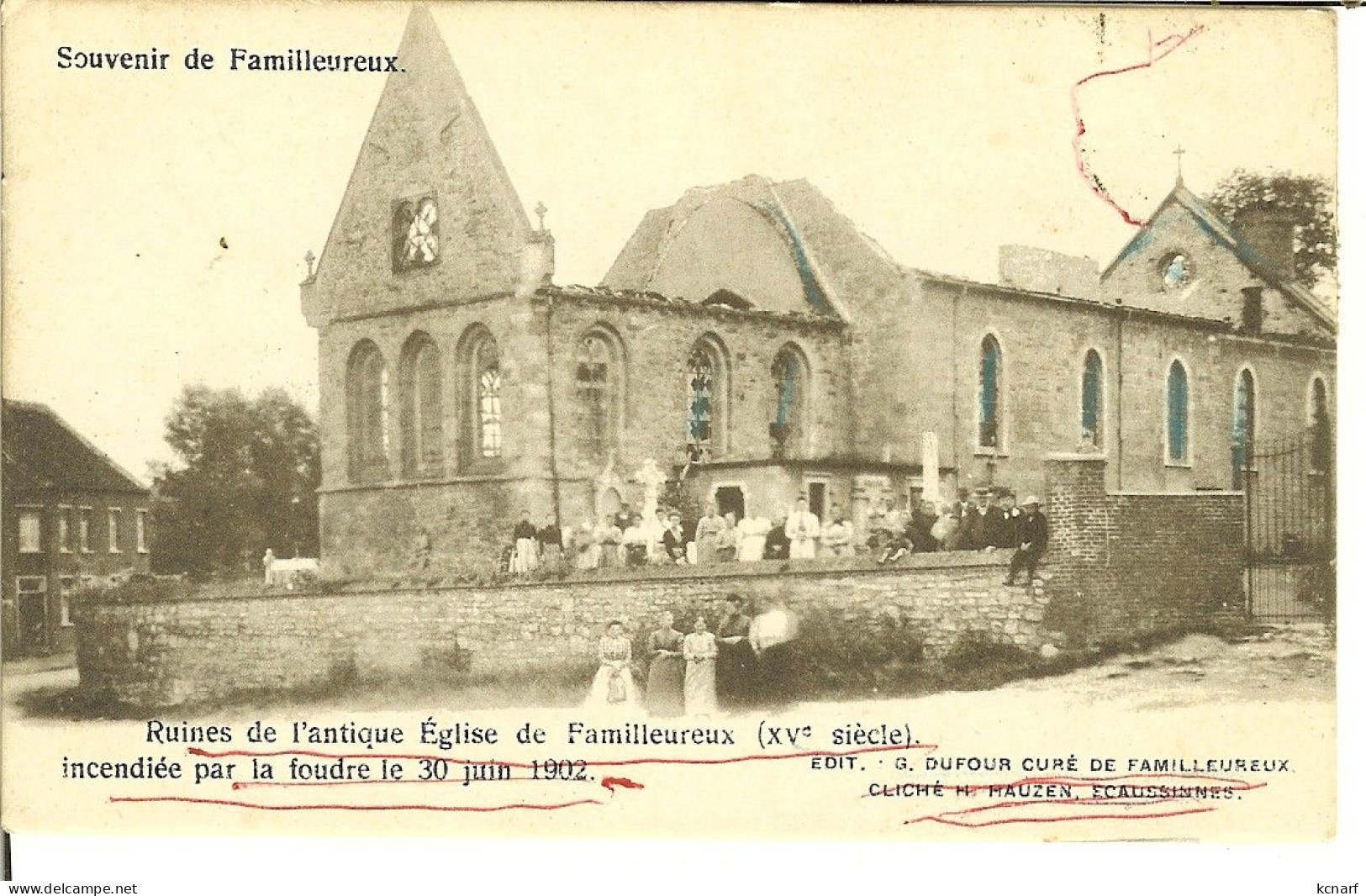 CP Souvenir De Familleureux ( Seneffe ) " Ruines De L'antique église De Familleureux " - Seneffe