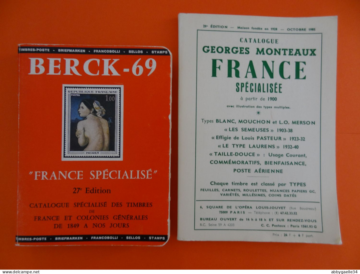 France Spécialisé BERCK 1969 + Catalogue De Georges Monteaux France Spécialisée De 1985 Voir Tables Des Matières - Frankreich