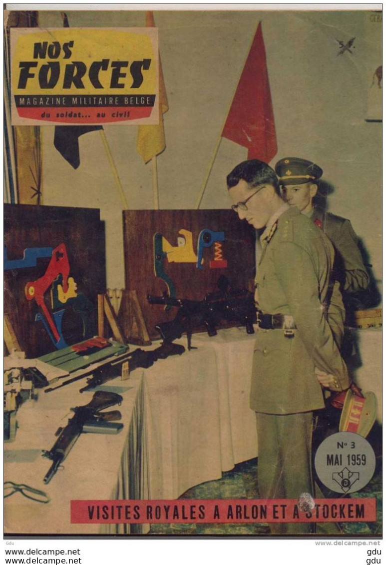 " Nos Forces " Magazine Militaire Belge Mai 1959 - N°3 - Autres & Non Classés