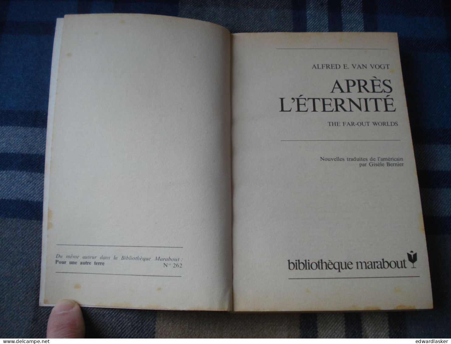 MARABOUT SCIENCE FICTION N°403 : Après L'éternité //A.E. Van Vogt - 1972 - TBE - Marabout SF