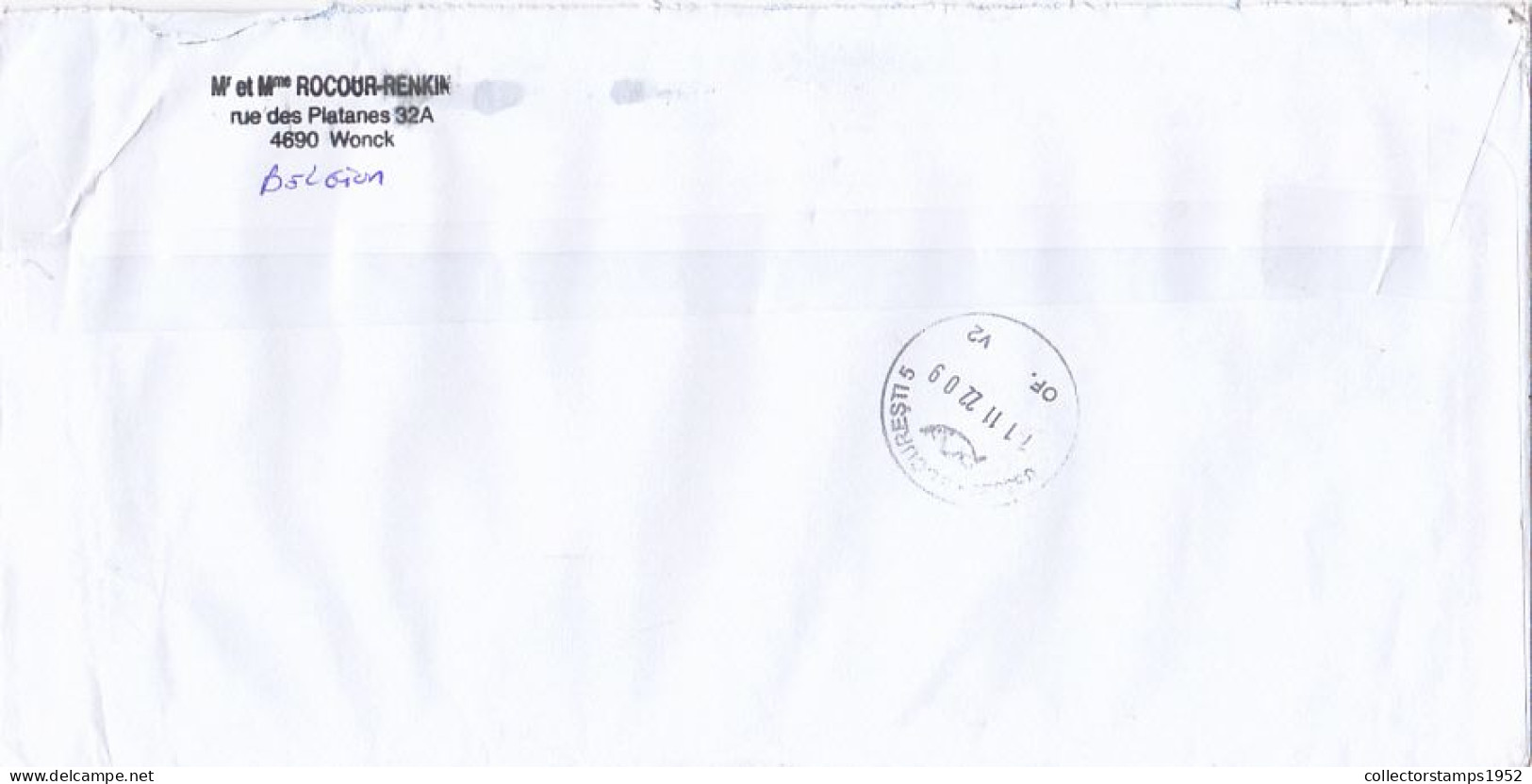 ROYAL OPERA, EUROPA CEPT- BRIDGE STAMPS ON COVER, 2022, BELGIUM - Briefe U. Dokumente