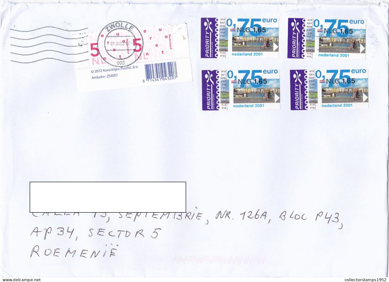 TOWNSCAPES, BUSS, BIKE, STAMPS ON COVER, 2022, NETHERLANDS - Covers & Documents