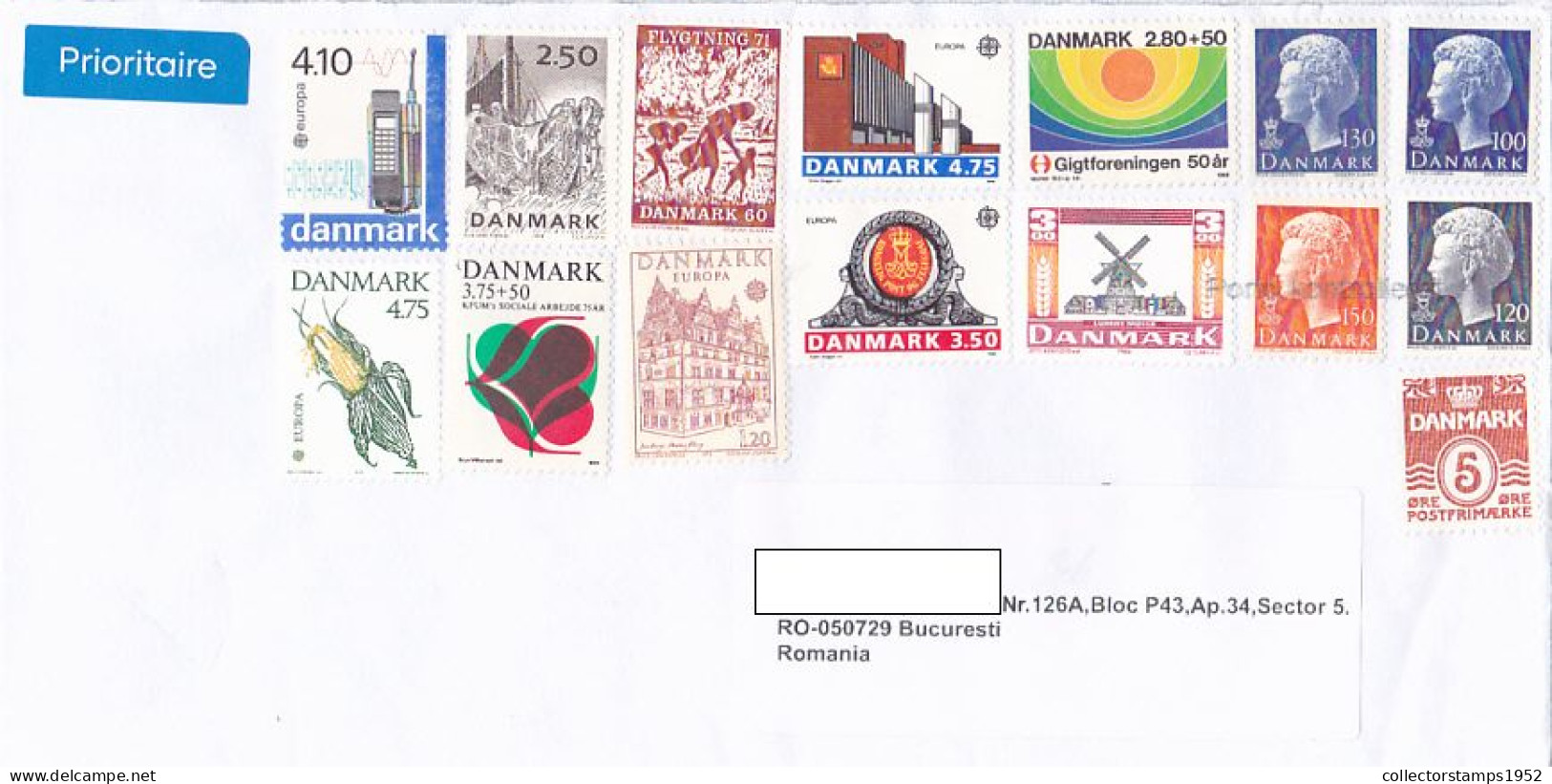 EUROPA CEPT, FISHING, HEART, ARCHITECTURE, REFUGEES, WINDMILL, QUEEN MARGRETHE, NICE STAMPS ON COVER, 2022, DENMARK - Storia Postale