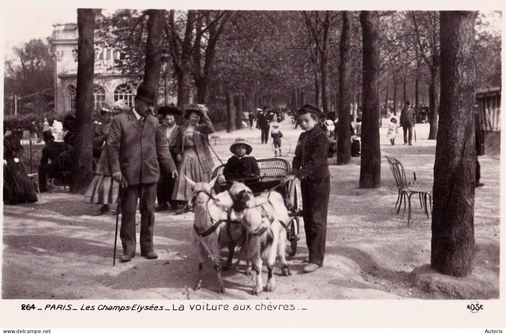 75 Paris - Champs Elysees - La Voiture Aux Chevres 264 Attelage Chevre Goat Cart - Champs-Elysées