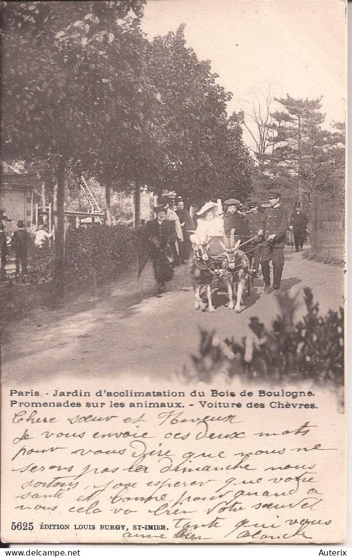 75 Paris - Jardin D'acclimatation Du Bois De Boulogne - Promenade Sur Les Animaux - Voiture De Chevre Goat Cart - Parken, Tuinen