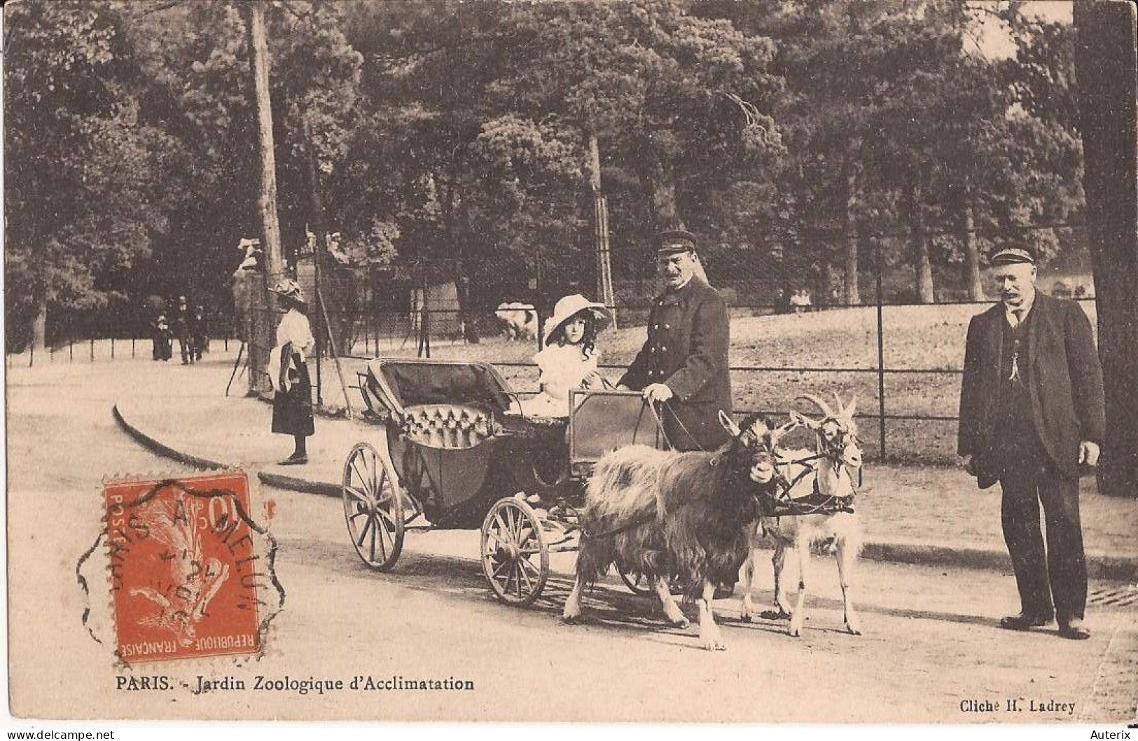 75 Paris Jardin D'acclimatation H Ladrey Voiture De Chevre Goat Cart - Parken, Tuinen