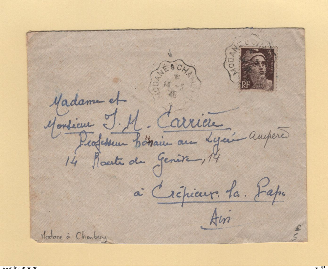 Convoyeur - Modane à Chambery - 1946 - Marianne De Gandon - Posta Ferroviaria