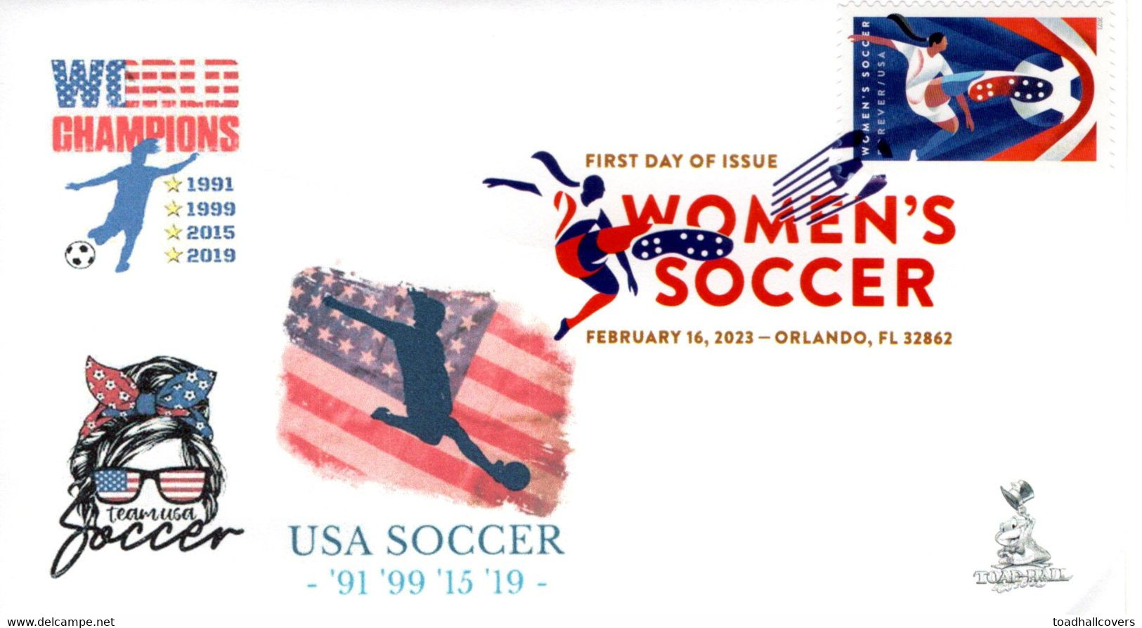 Women's Soccer (2023) First Day Cover, With Digital Color Pictorial (DCP) Postmark From Orlando, FL - 2011-...