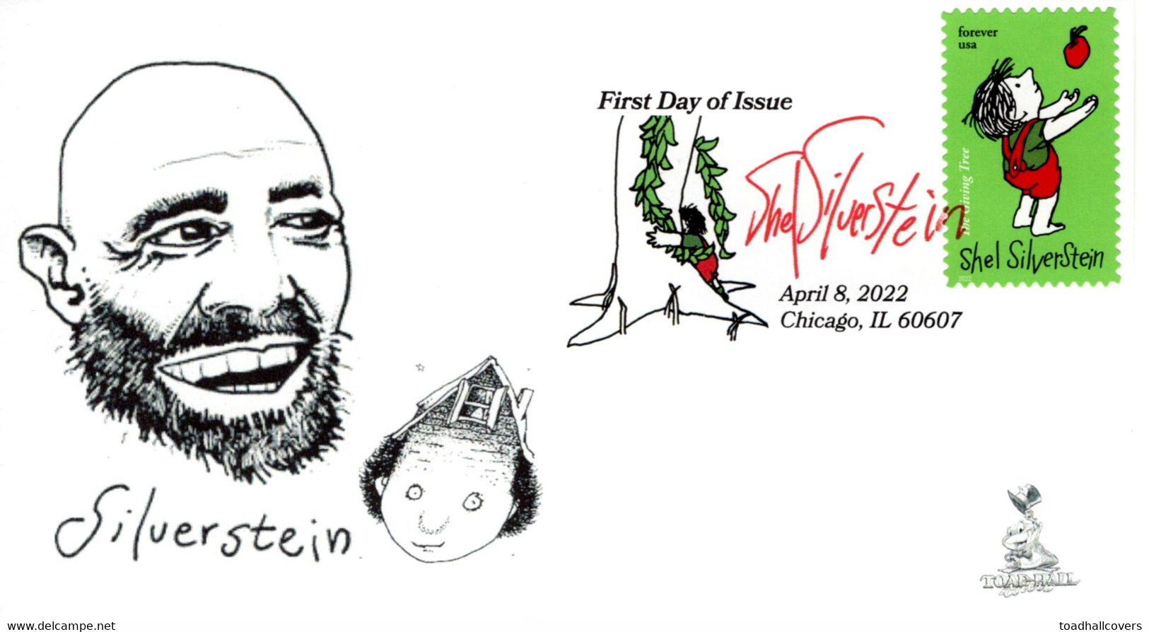 Shel Silverstein First Day Cover, With Digital Color Pictorial (DCP) Postmark From Chicago, IL - 2011-...