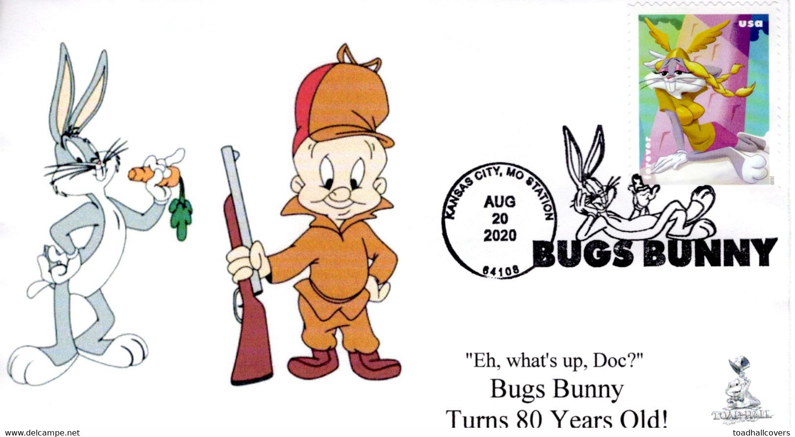 Bugs Bunny 80th Anniversary First Day Cover, With Black & White Pictorial Local Postmark  #5 Of 10 - 2011-...