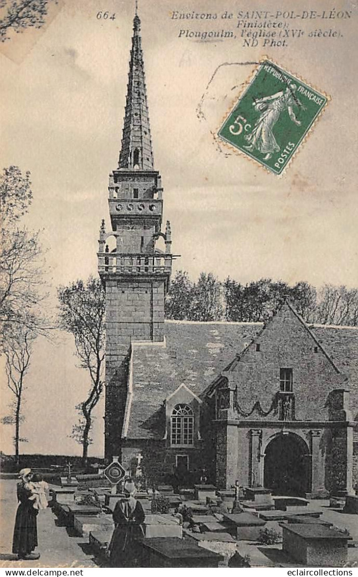 Plougoulm            29        Eglise Et Cimetière               (voir Scan) - Andere & Zonder Classificatie