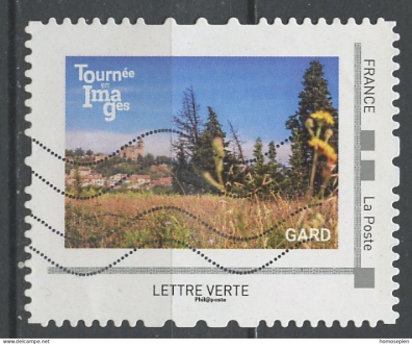 France - Frankreich Timbre Personnalisé 2010 Y&T N°Y&T N°IDT67Aa-002-03 - Michel N°BS(?) (o) - Gard, Paysage De Campagne - Used Stamps