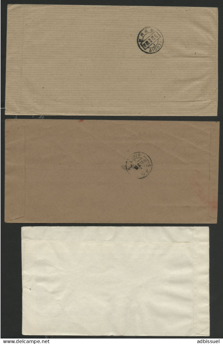 CHINA 3 Envelopes With Cancellation For Official Mails In 1988 (x2) An 1993. - Briefe U. Dokumente