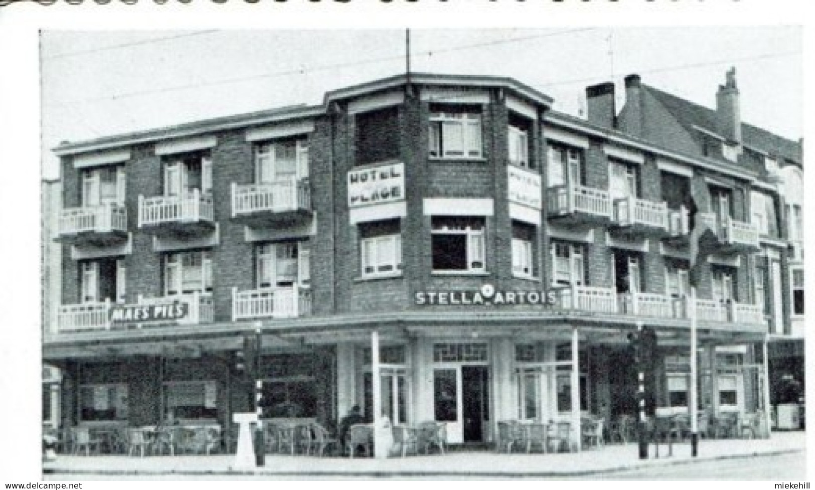 SAINT IDESBALD-KOKSIJDE-COXYDE- HOTEL DE LA PLAGE-BIERE MAES PILS-STELLA  ARTOIS-STRANDLAAN-KONINKLIJKE BAAN - Koksijde