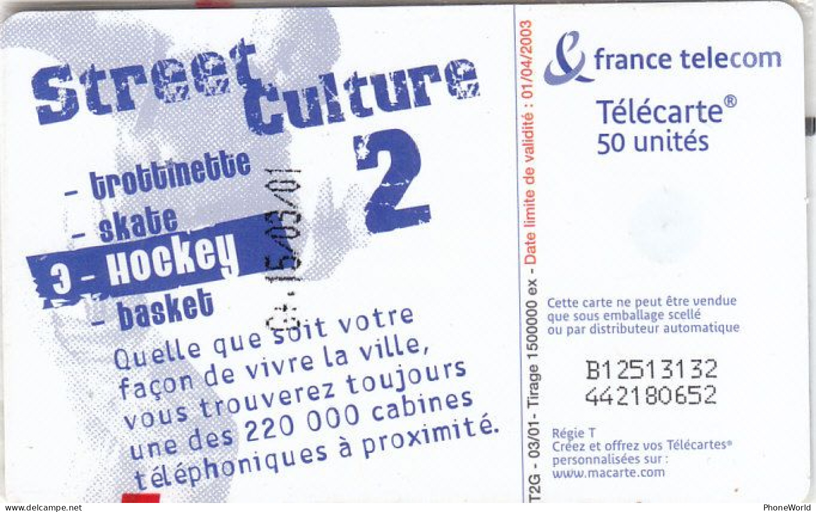 France Telecom, Street Culture 2, Hockey  Mint In Blister - 2001