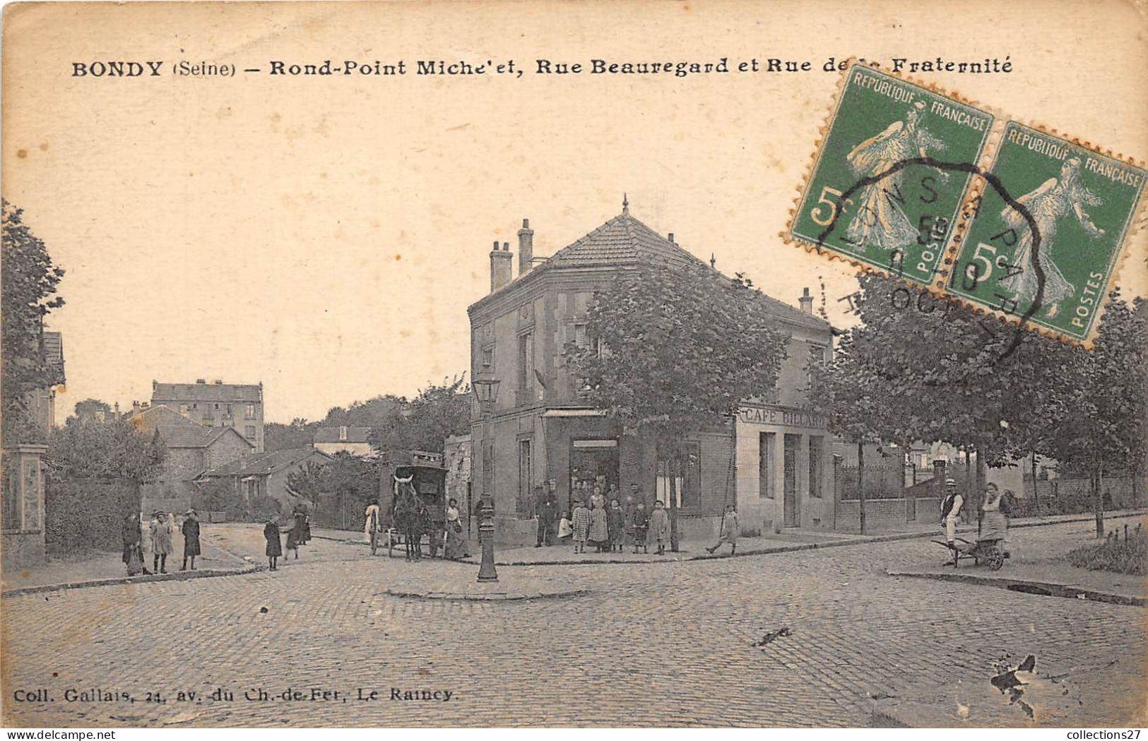 93-BONDY- ROND-POINT ET RUE BEAUREGARD ET RUE DE LA FRATERNITE - Bondy