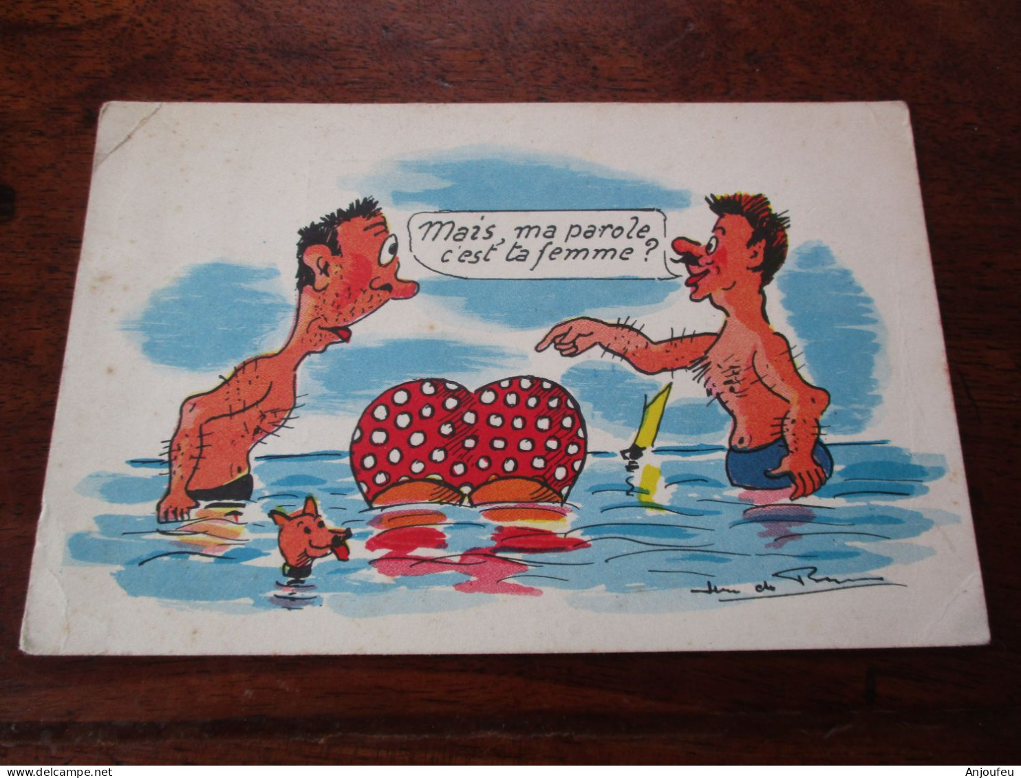 Timbrée 1960 Jean De Preissac  Mais Ma Parole C'est Ta Femme ? Humour, Mer Maillot De Bain - Preissac