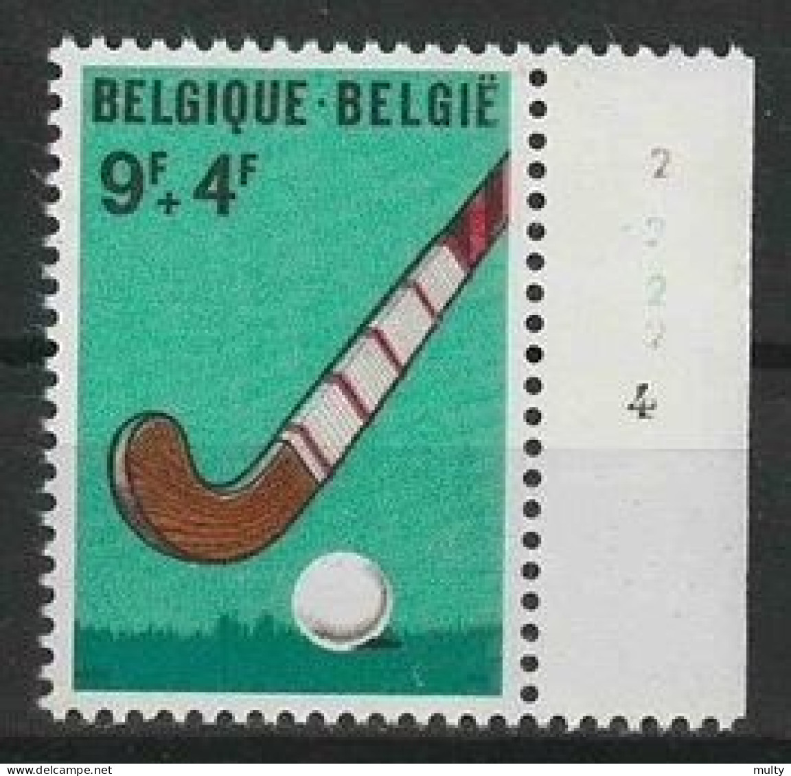 Belgie OCB 1548 ** MNH Met Plaatnummer 4 - 1961-1970