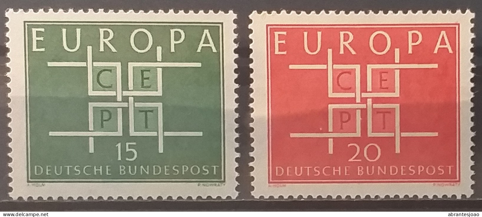 1963 - Germany - MNH - Interlaced Square Chain - 2 Stamps - Ungebraucht