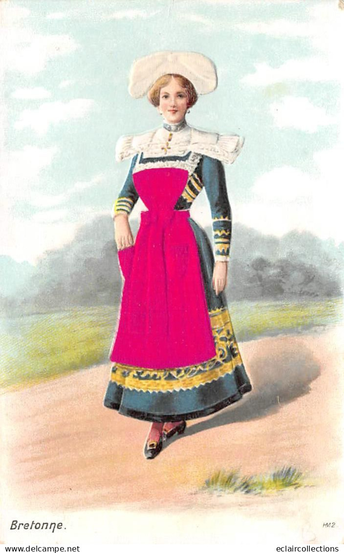 Non Localisé.      29         Femme En Costume Carte En Relief Costume Apparence Soie       (voir Scan) - Otros & Sin Clasificación