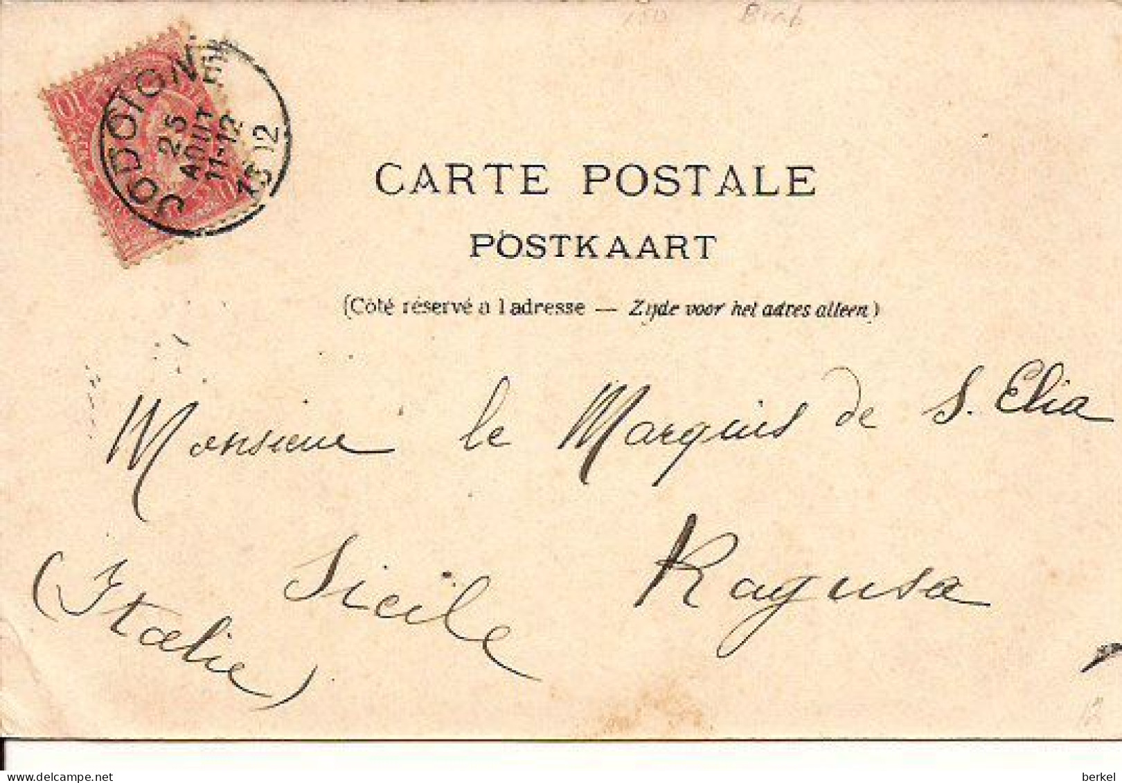 JODOIGNE CHÂTEAU JODOIGNE SOUVERAINE CACHETEE 1902 ? 1121 / D4 - Jodoigne