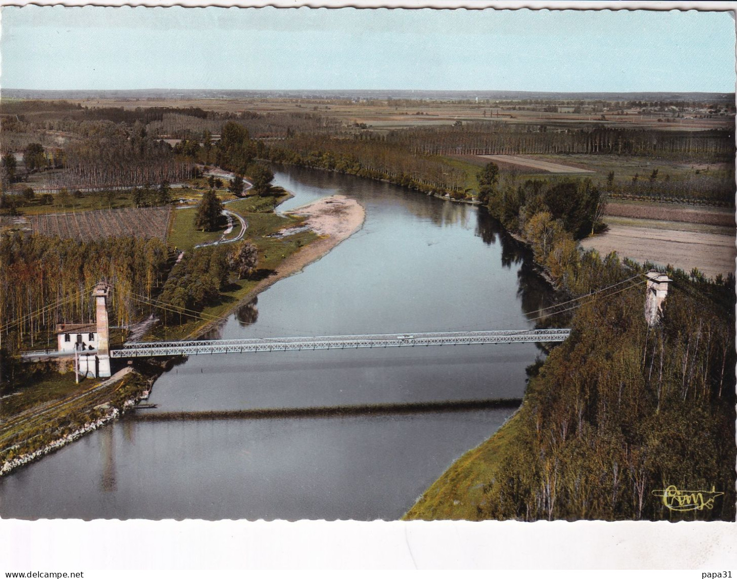 VERDUN Sur GARONNE -  Le Pont Sur La Garonne Et La Plage - Vue Aérienne - Verdun Sur Garonne