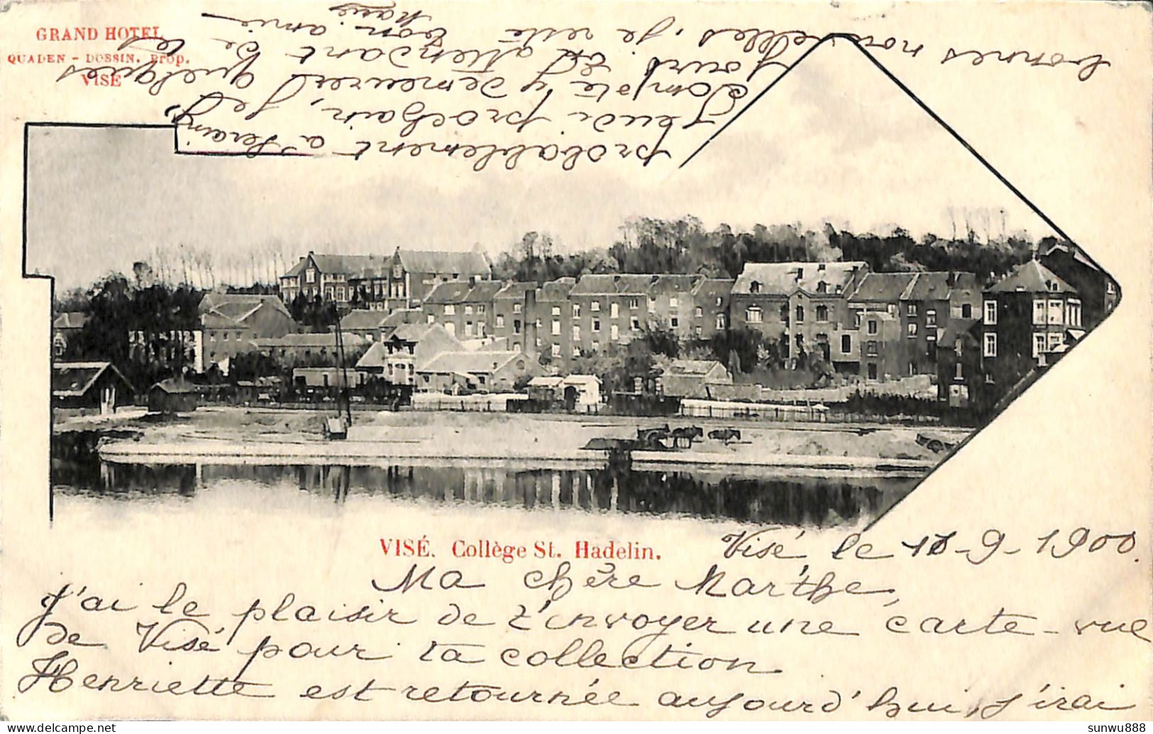 Visé - Collège St Hadelin (1900, Grand Hôtel Quaden Dossin) - Visé