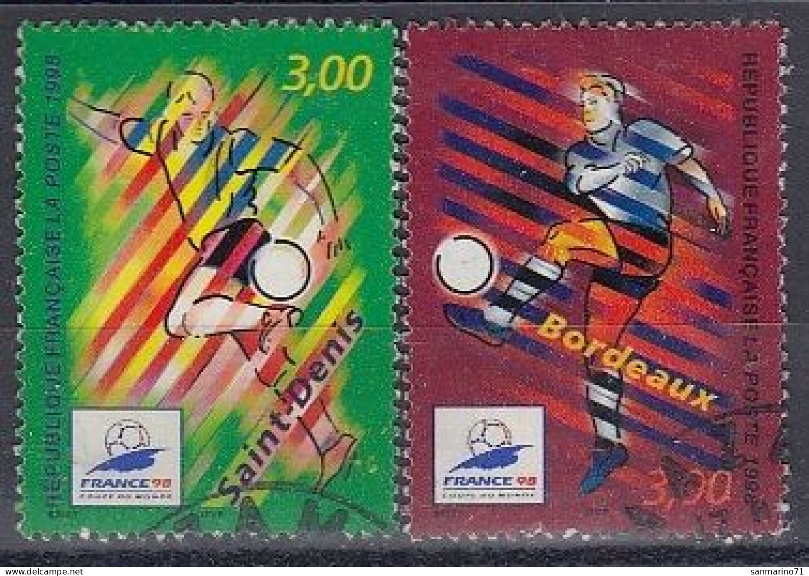 FRANCE 3270-3271,used,football - Clubs Mythiques