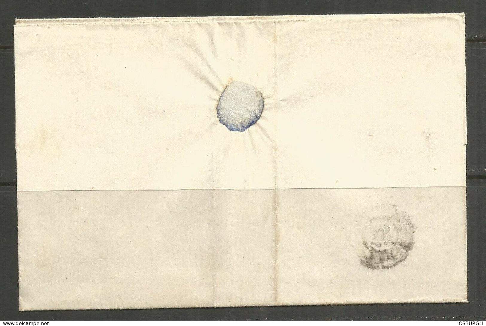 SPAIN. FOLDED ENVELOPE. ZARAGOZA TO ZAFRA. A COVARRUBIAS IMPRESSED PAPER. - Storia Postale