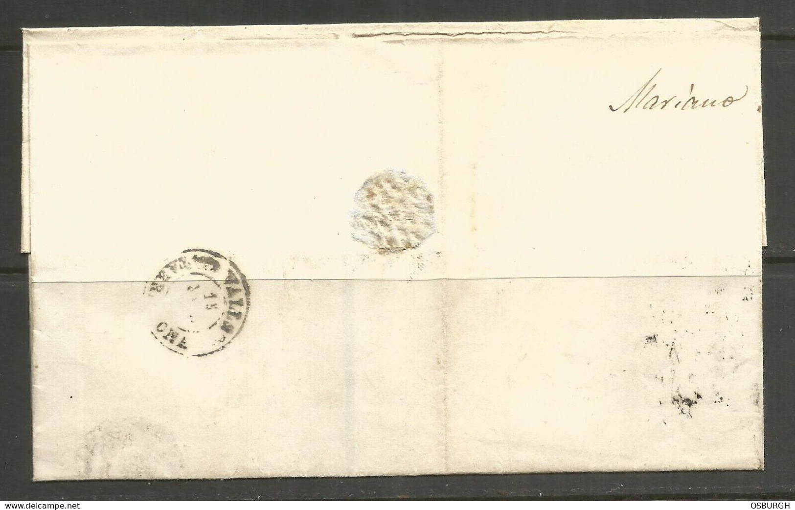 SPAIN. FOLDED COVER. 1872. BARCELONA TO VALLS. - Storia Postale