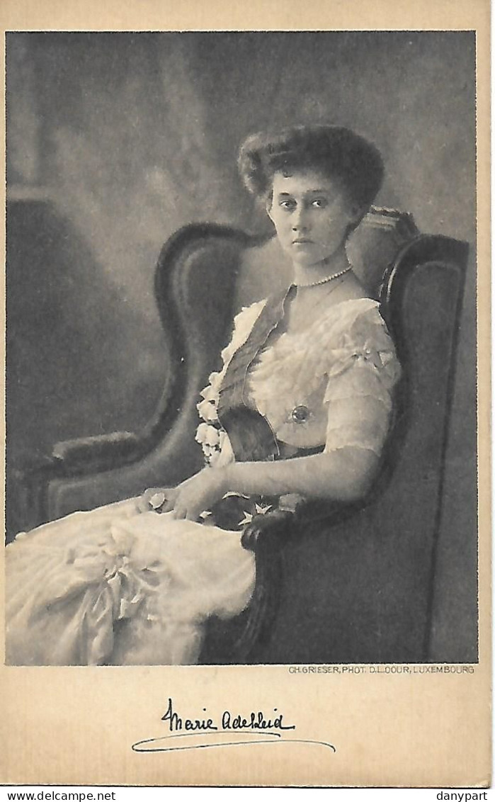 Luxembourg Carte Photo Grande Duchesse Marie Adelaïde Règne De 1912 à 1919 - Famille Grand-Ducale