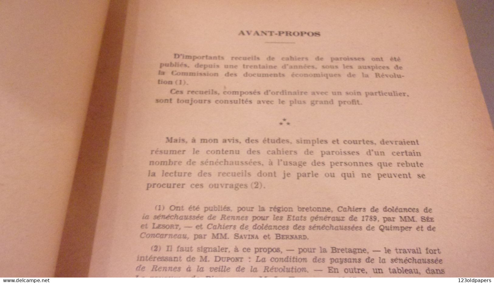 CORGNE 1938 LES REVENDICATIONS DES PAYSANS DE LA SENECHAUSSEE DE PLOERMEL D'APRES LES CAHIERS DE DOLEANCES DE 1789 - Ploërmel