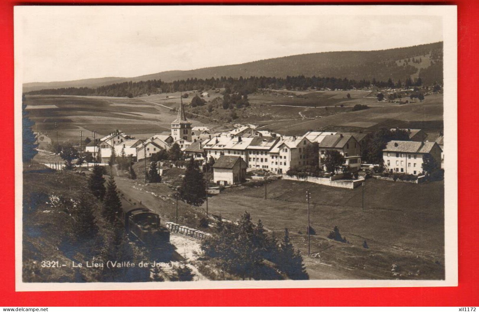 KAV-08 Vallée De Joux LE LIEU Passage Du Train Au Premier Plan, Rucher D'abeilles. Soc. Graph. 3321 NC - Le Lieu