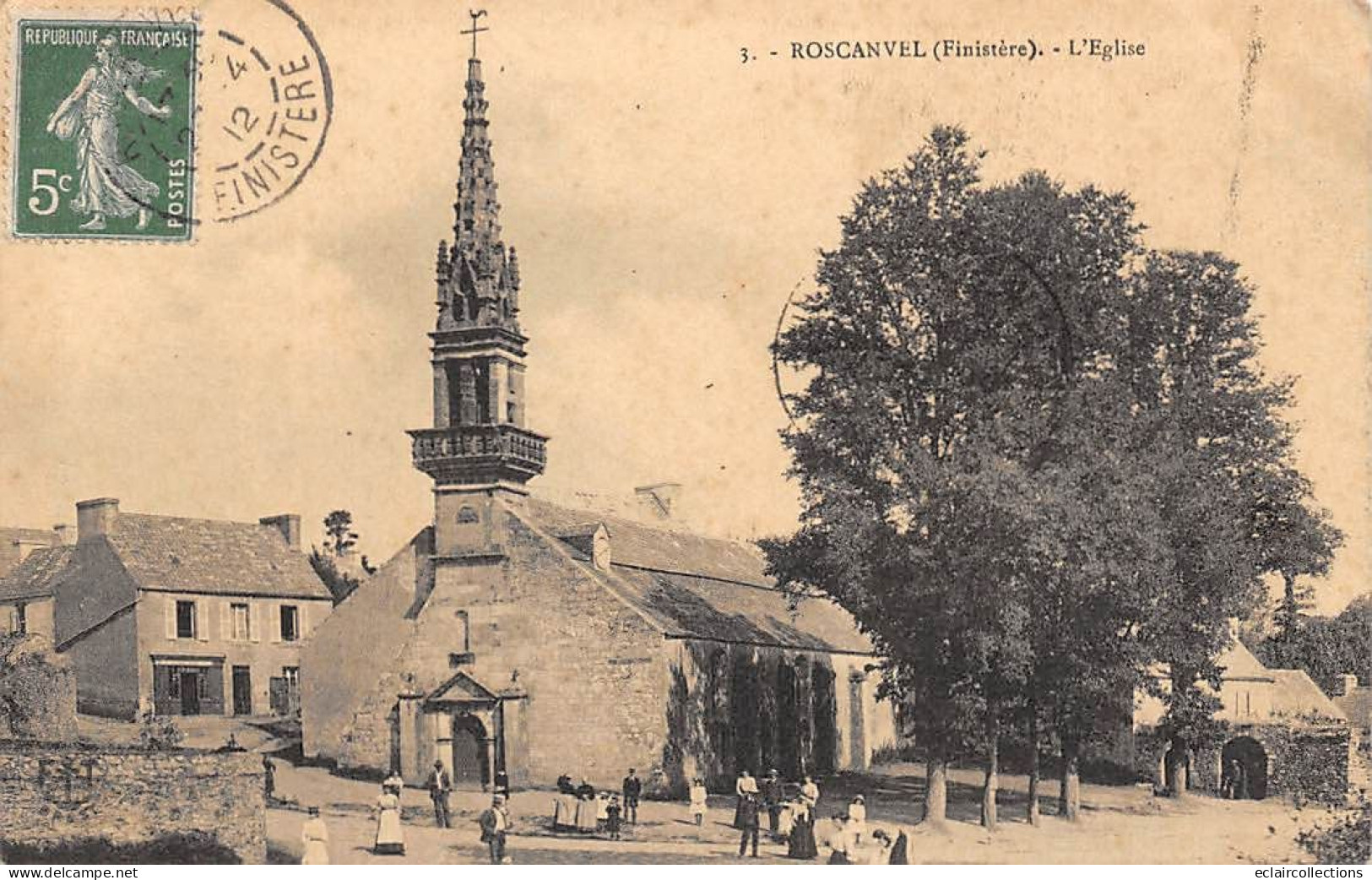 Roscanvel  .       29         Place Et Eglise         (voir Scan) - Otros & Sin Clasificación