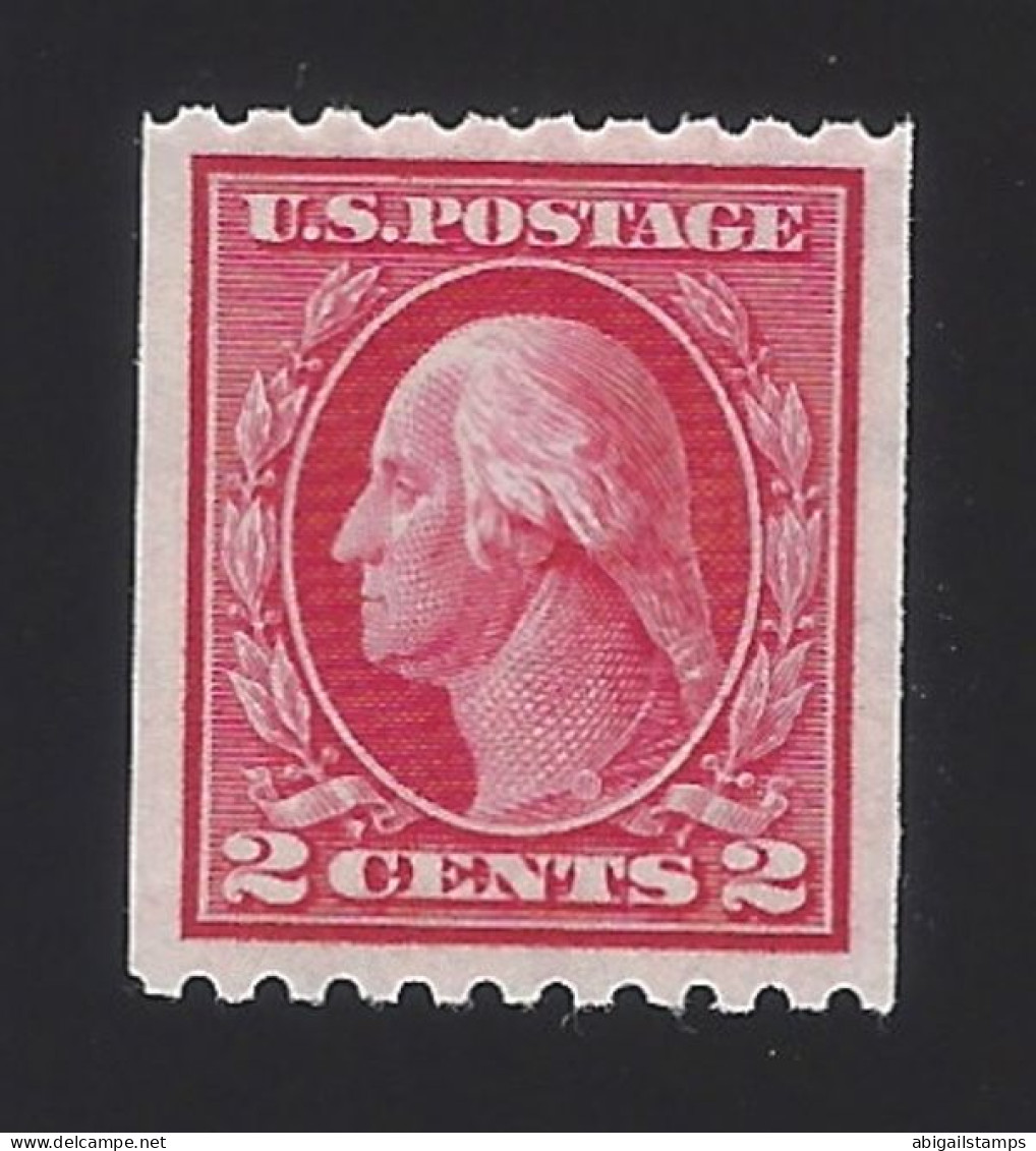 US #442 1914 Carmine Wmk 190 Perf 10 Horz MNH VF SCV $22.50 - Unused Stamps