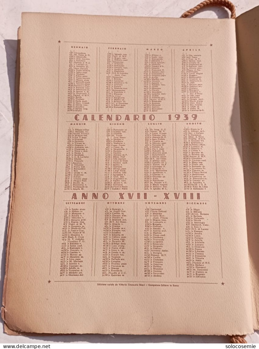 1939 8° Reggimento Artiglieria Di Corpo D'Armata - Con Calendario  - Buone  Condizioni - Documents