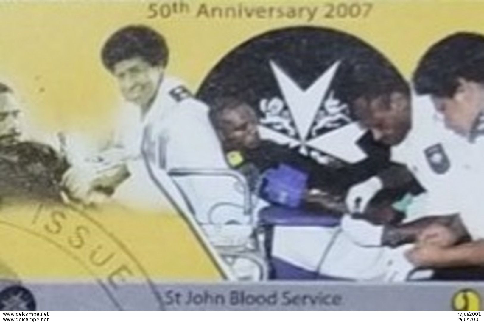 St. John Ambulance Service, Blind, Blood Donation, Heath, Transport, First Aid, Medicine, Medical, Papua New Guinea FDC - First Aid