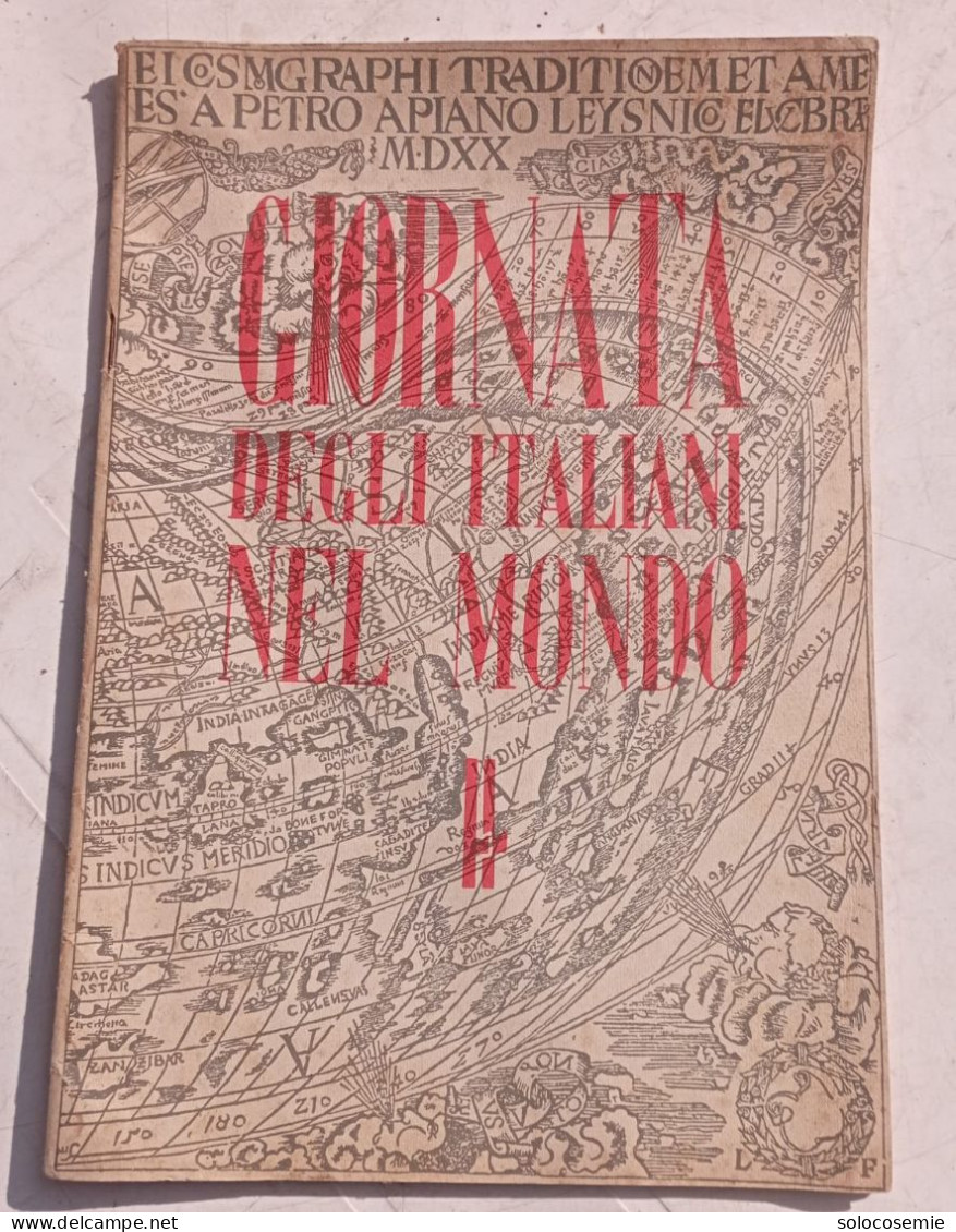 1940, Giornata Degli Italiani Nel Mondo  - 57 Pagine - Soc. Nazionale Dante Alighieri - Buone Condizioni - Italiano