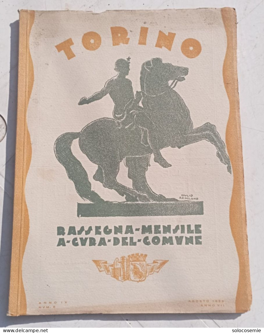 1929, Agosto - TORINO, Rassegna Mensile Del Comune - Ottime Condizioni - Italiano