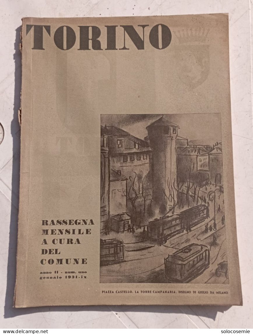 1931, Gennaio  - TORINO, Rassegna Mensile Del Comune - Ottime Condizioni - Italien