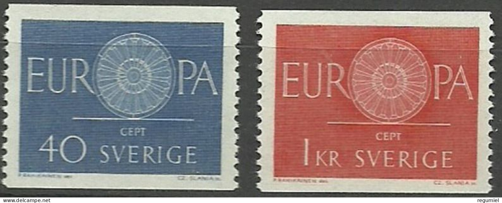 Suecia 0454/455 ** MNH. 1960 - Nuevos