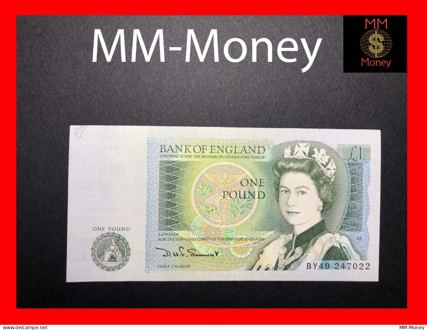 United Kingdom - England - Great Britain  1 £   1978  P. 377  "sig. D.H.F. Somerset"    VF+ - 1 Pound
