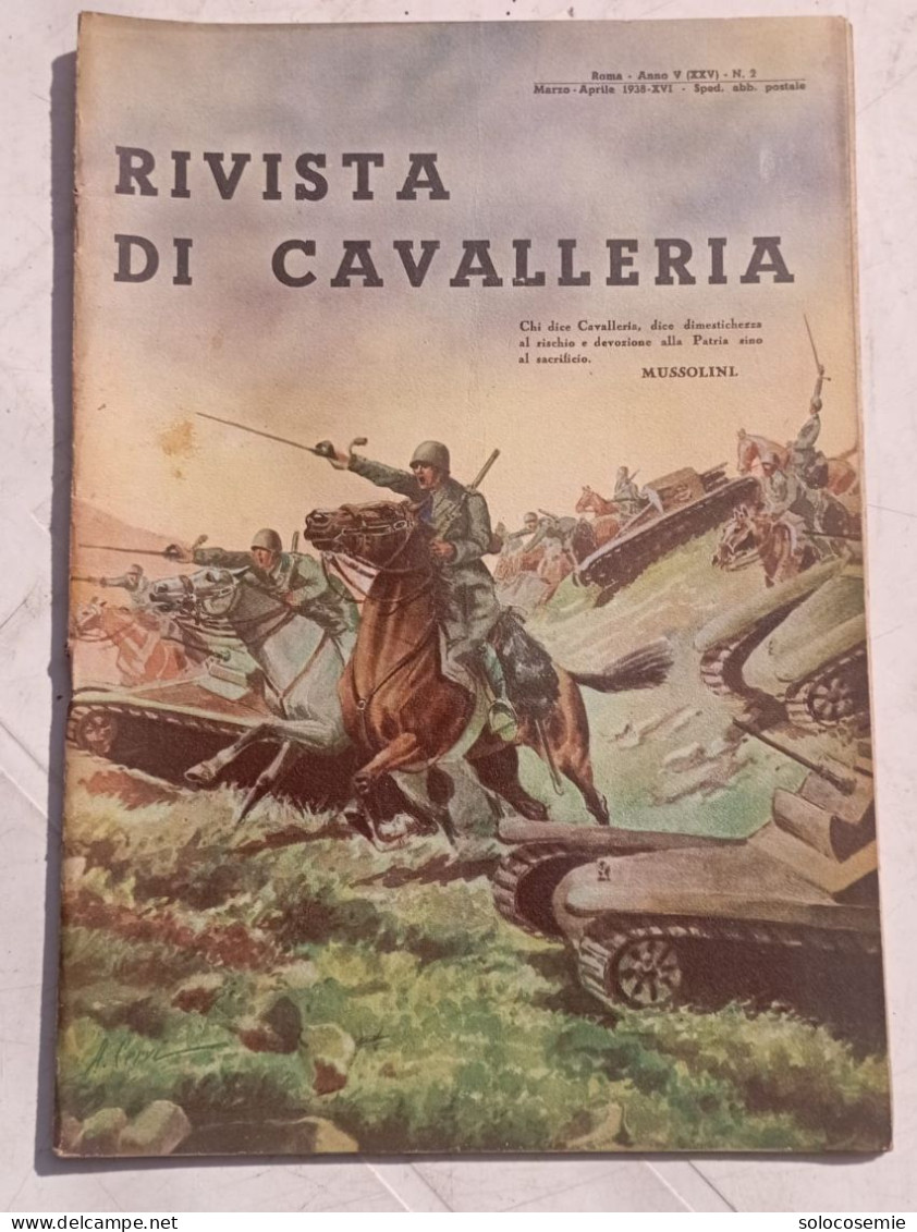 RIVISTA DI CAVALLERIA  -1938 N. 1  Marzo/aprile - Buone Condizioni - Italiano