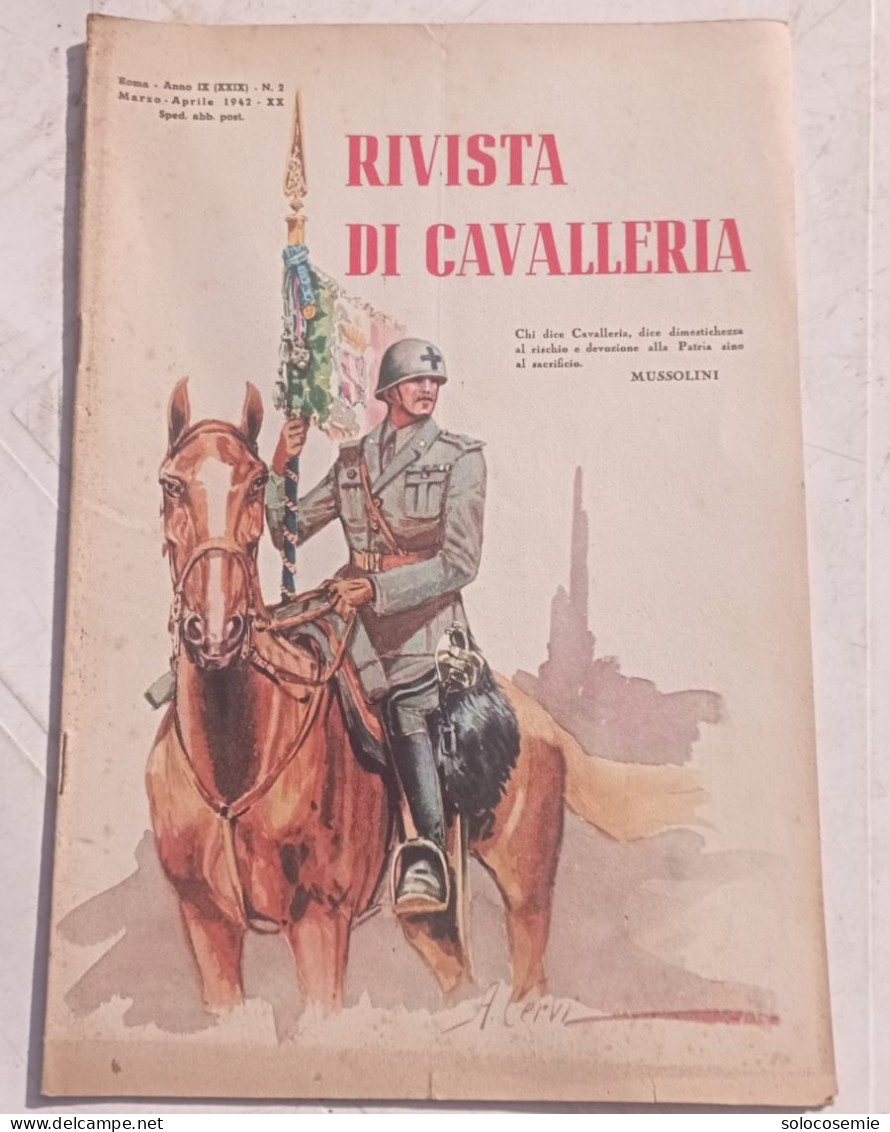 RIVISTA DI CAVALLERIA  -1942 N. 2  Marzo/aprile - Buone Condizioni - Italien