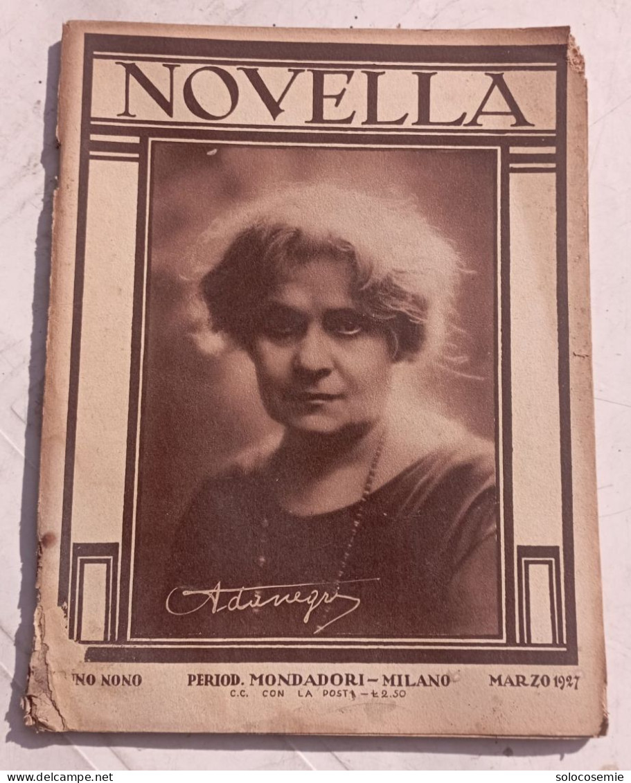 1927, Marzo - NOVELLA- In Cop. Ada Negri - Period. Mondadori - Vedi Foto - Italiaans