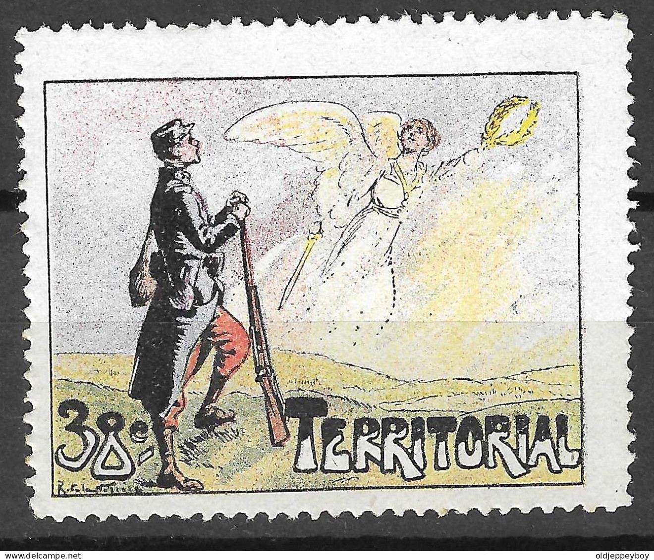 WWI WW1 Vignette Cinderella Delandre 38ème Régiment Territorial D'infanterie MNH** GOMME ORIGINALE VERY FINE - Cinderellas