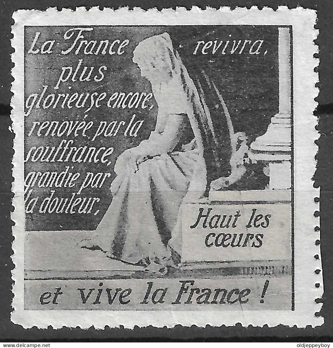 WWI WW1 Vignette Cinderella Delandre Patriotique  La France Revivra Plus Glorieuse NUEF** MNH** GOMME ORIGINALE - Cinderellas